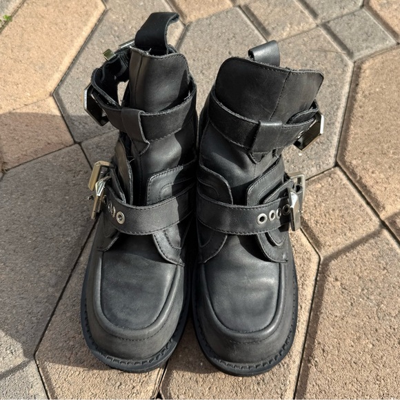 Jeffrey Campbell Coltrane Buckle Ankle Boots - Picture 2 of 3